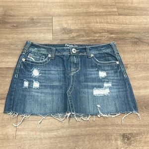Y2K Amethyst Jean mini skirt junior size 11